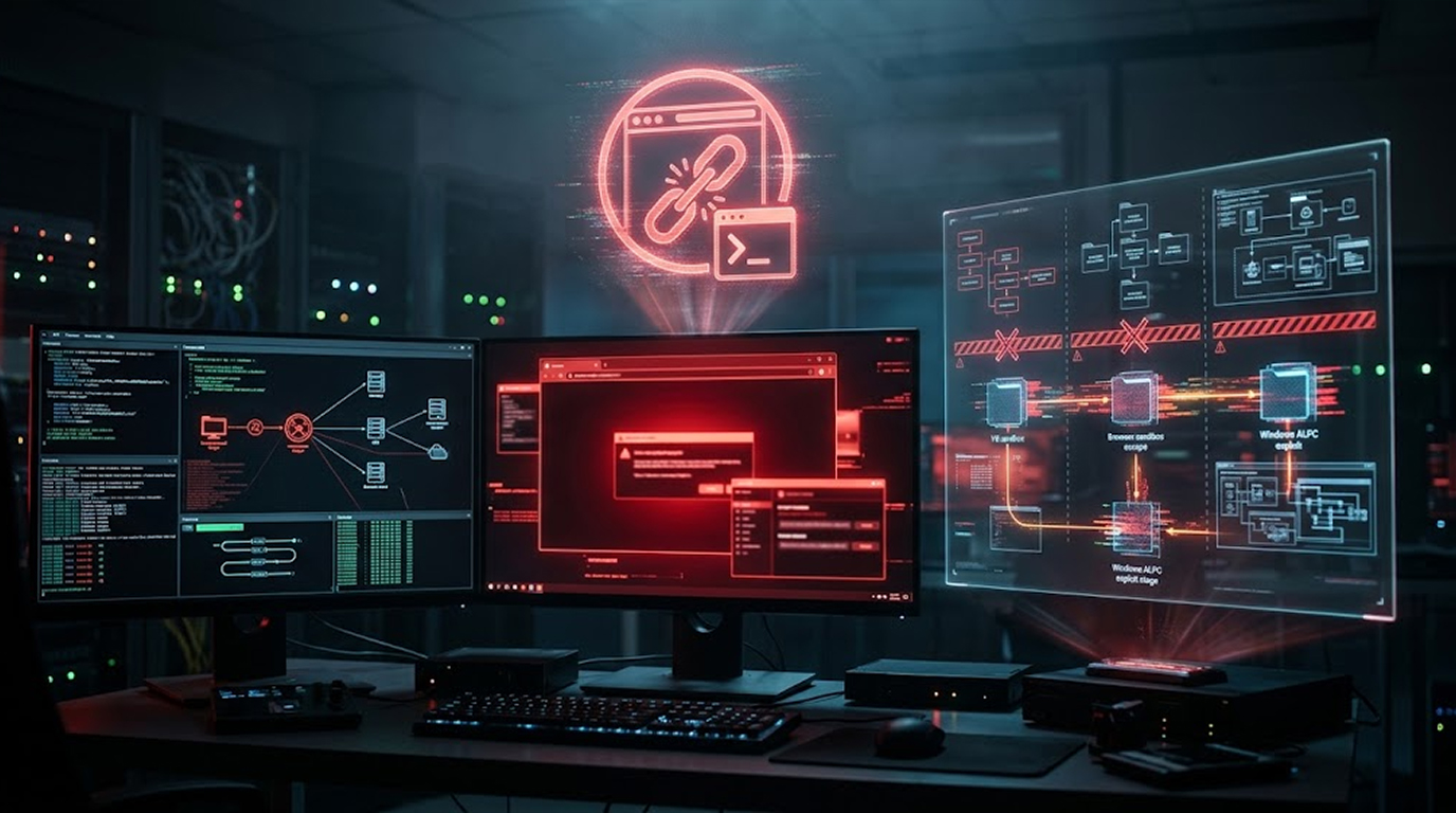 GRIMWEDGE Backdoor: Chrome and Windows Zero-Day Chain