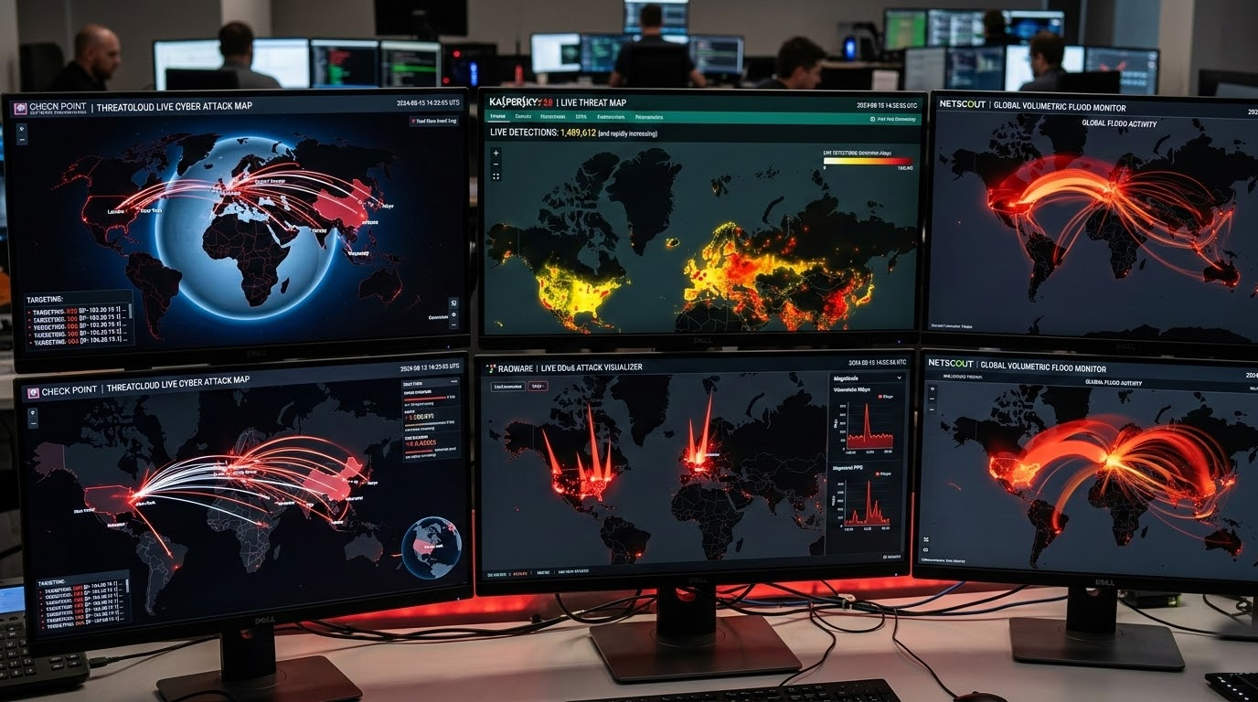 Real-Time Cyber Attacks Live Map Breakdown