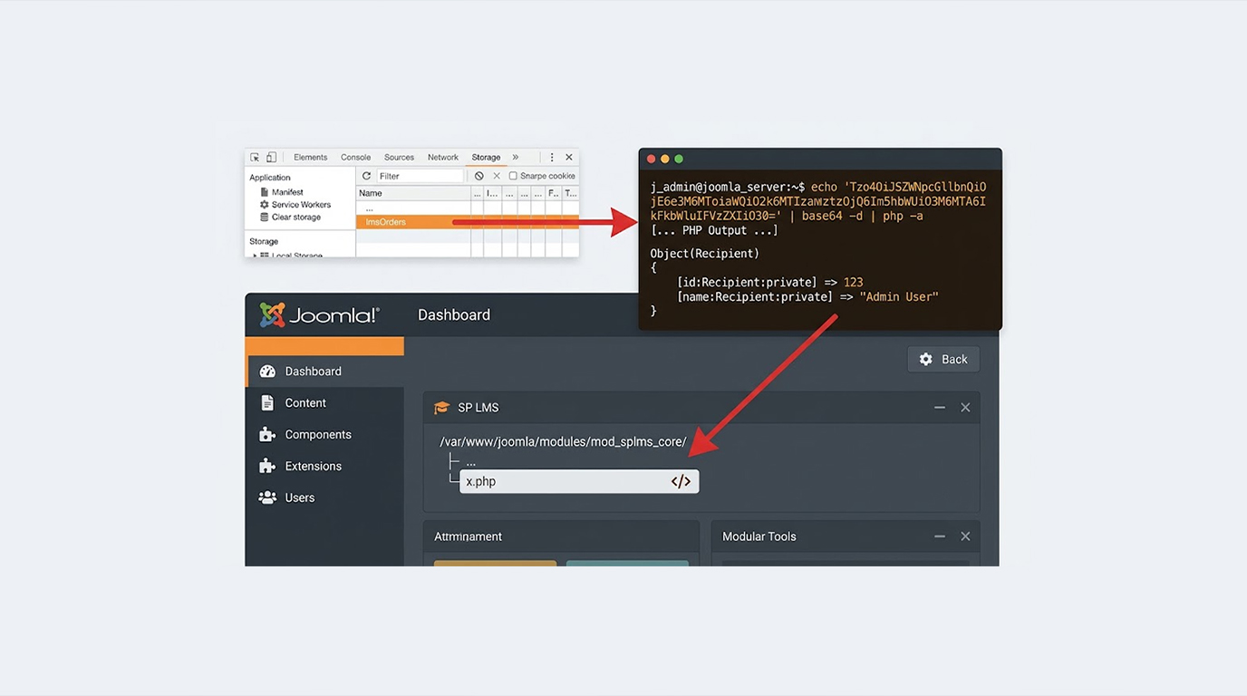 Joomla SP LMS PHP Object Injection Leads to RCE