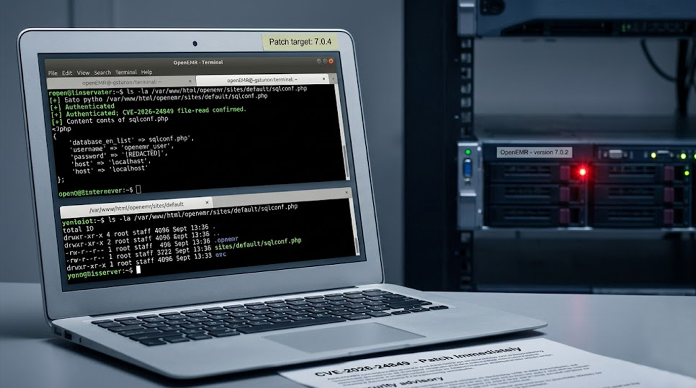 OpenEMR CVE-2026-24849: Arbitrary File Read Flaw