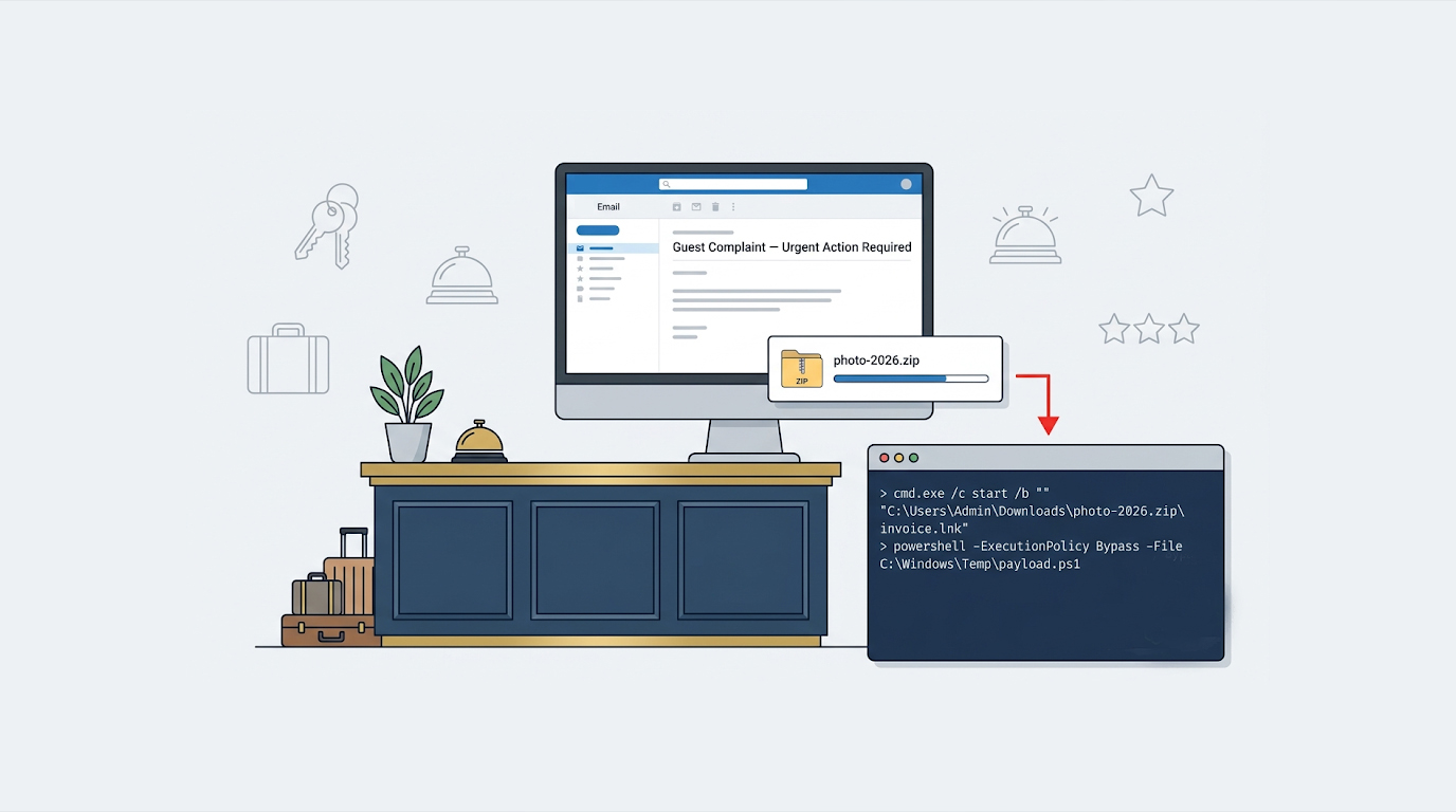 Hotel Phishing Campaign Drops TonRAT Node.js Malware