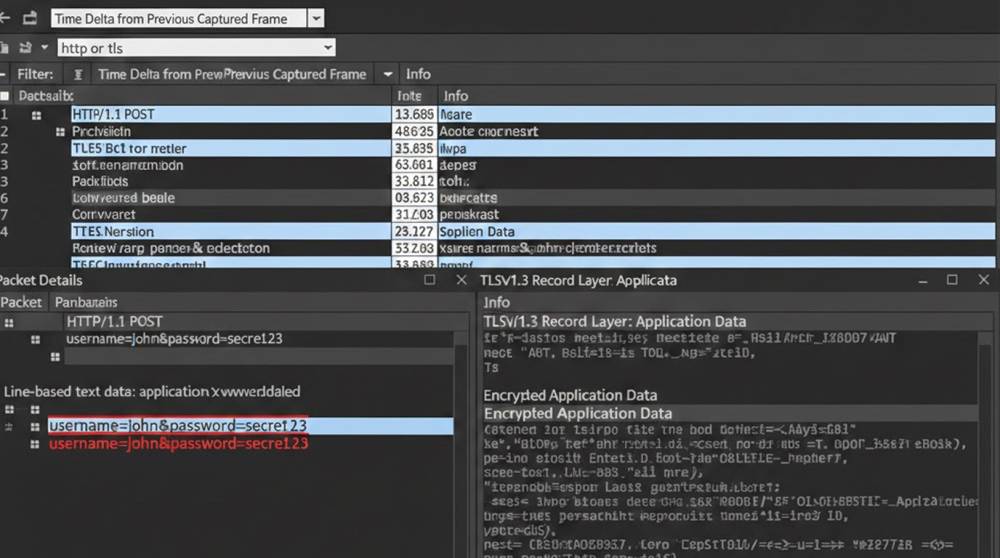 Encrypted vs Plaintext Leaks in Wireshark Guide