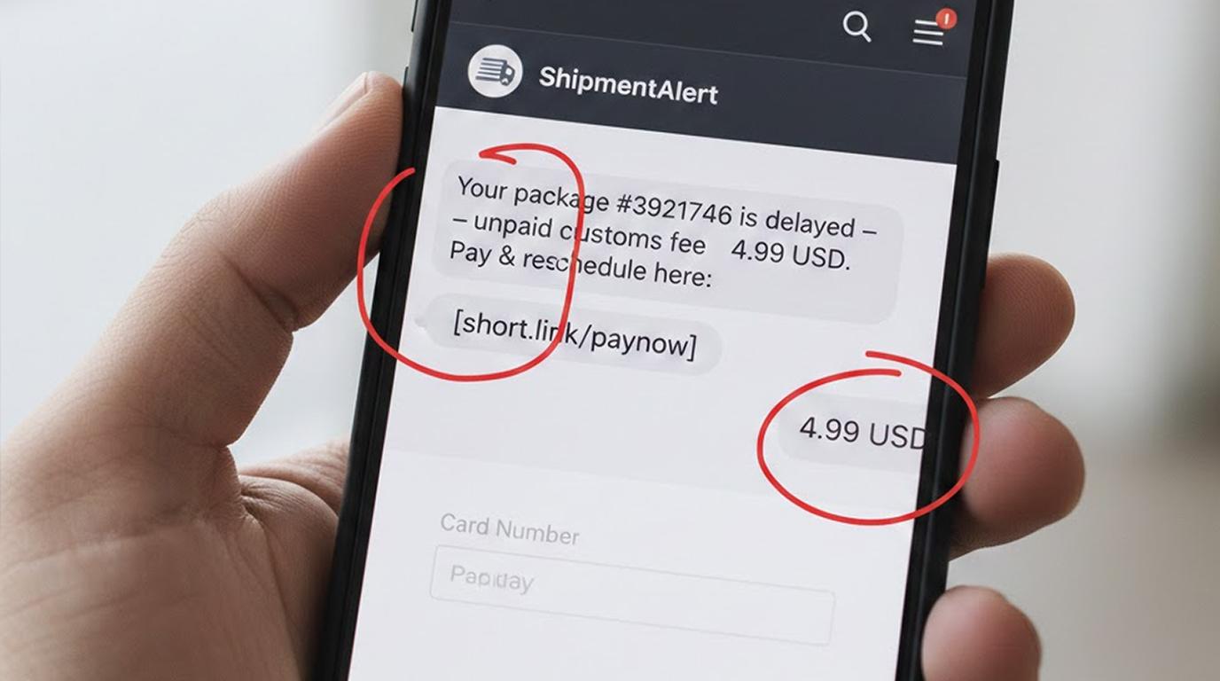 “Your Package Is Delayed” SMS Scam