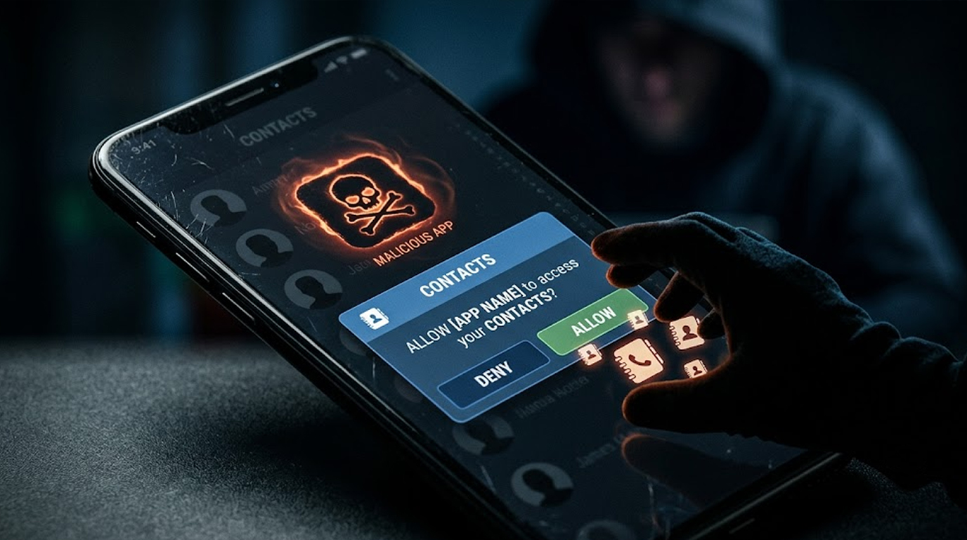 Malicious App Contacts Harvest: How Apps Steal Data
