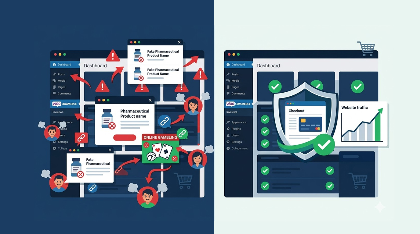 How to Remove Hidden Redirects & Pharma Spam from WooCommerce Store