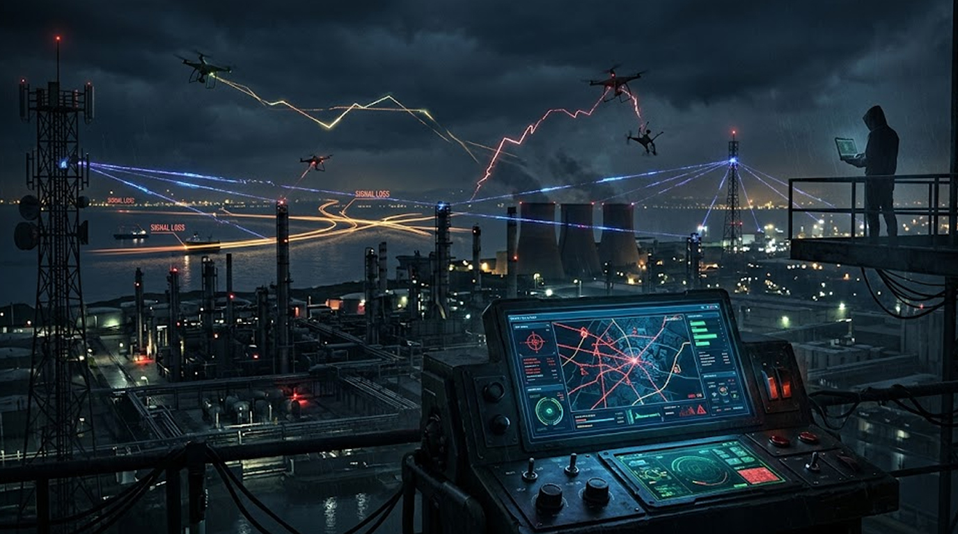 Cyber-Physical Disruption: GPS Spoofing, Drone Strikes & Dead Air Gap